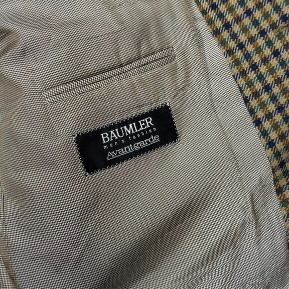 Baumler Wool Blazer Check Sport Coat Multicolor 42R - Picture 8 of 9